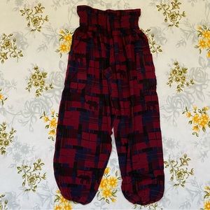 Elephant Pants Size M Red Plaid Pants